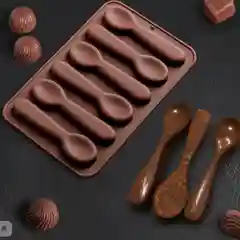 Форма для льда Доляна "Ложечки", 18 х 12 х 1,2 см, 6 ячеек, разные цвета