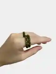 Зеленый комплект из двух цветных колец