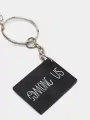 Белый брелок Амонг ас Герой/Among us,фигурный, светится в темноте