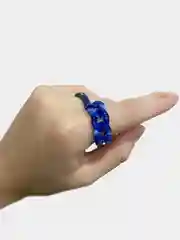 Синий комплект из двух цветных колец
