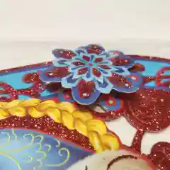 Голубой 3д Наклейки новогодние/ Новогодние наклейки/ Наклейки с тигром/ Наклейки для интерьера