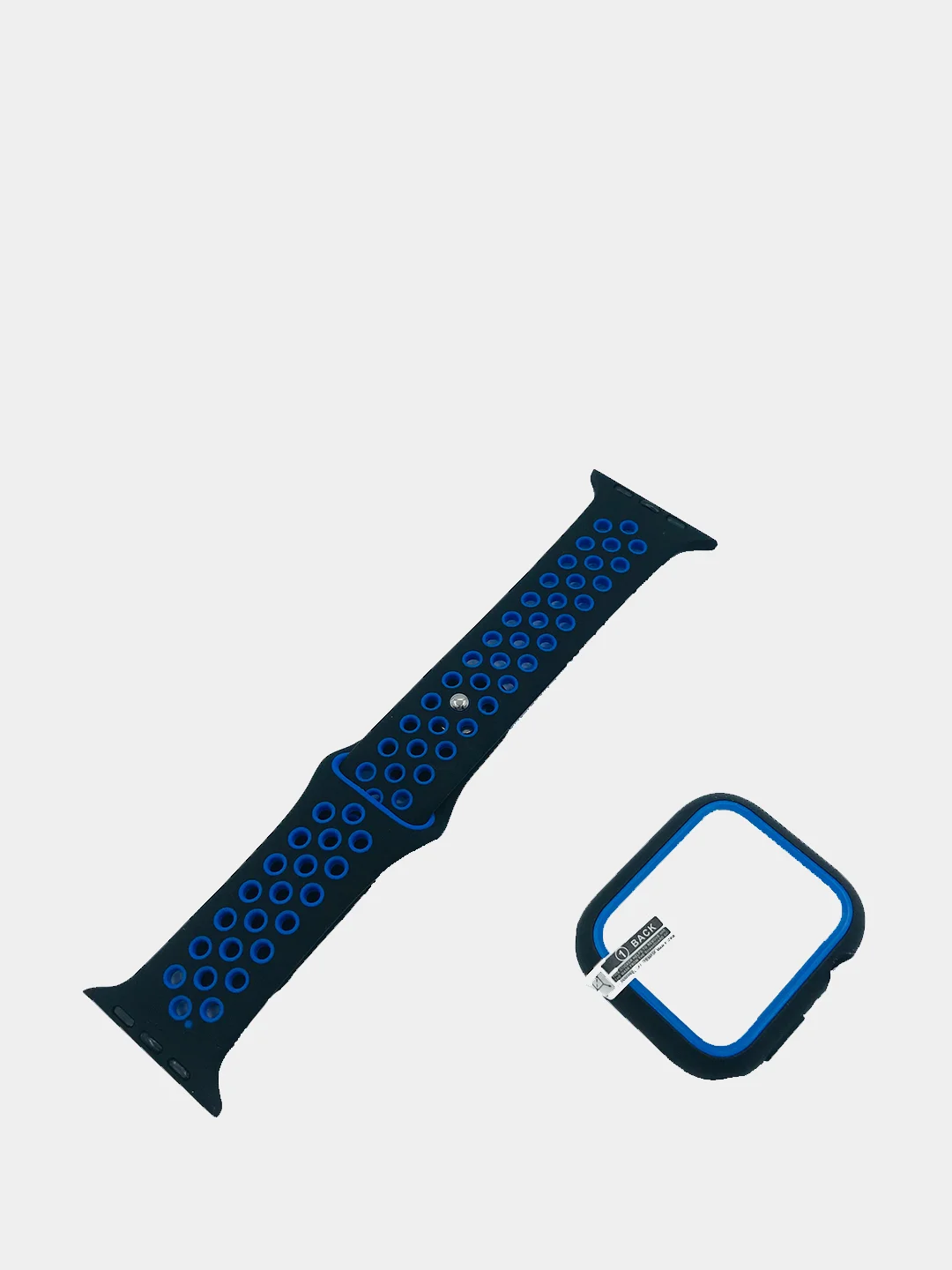 Синий ремешок, бампер и стекло Apple Watch Classic 38 40 42 44 mm Series 1, 2, 3, 4, 5, 6, SE
