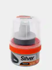 Черный крем-краска для обуви c  губкой Silver/крем-блеск 50 мл