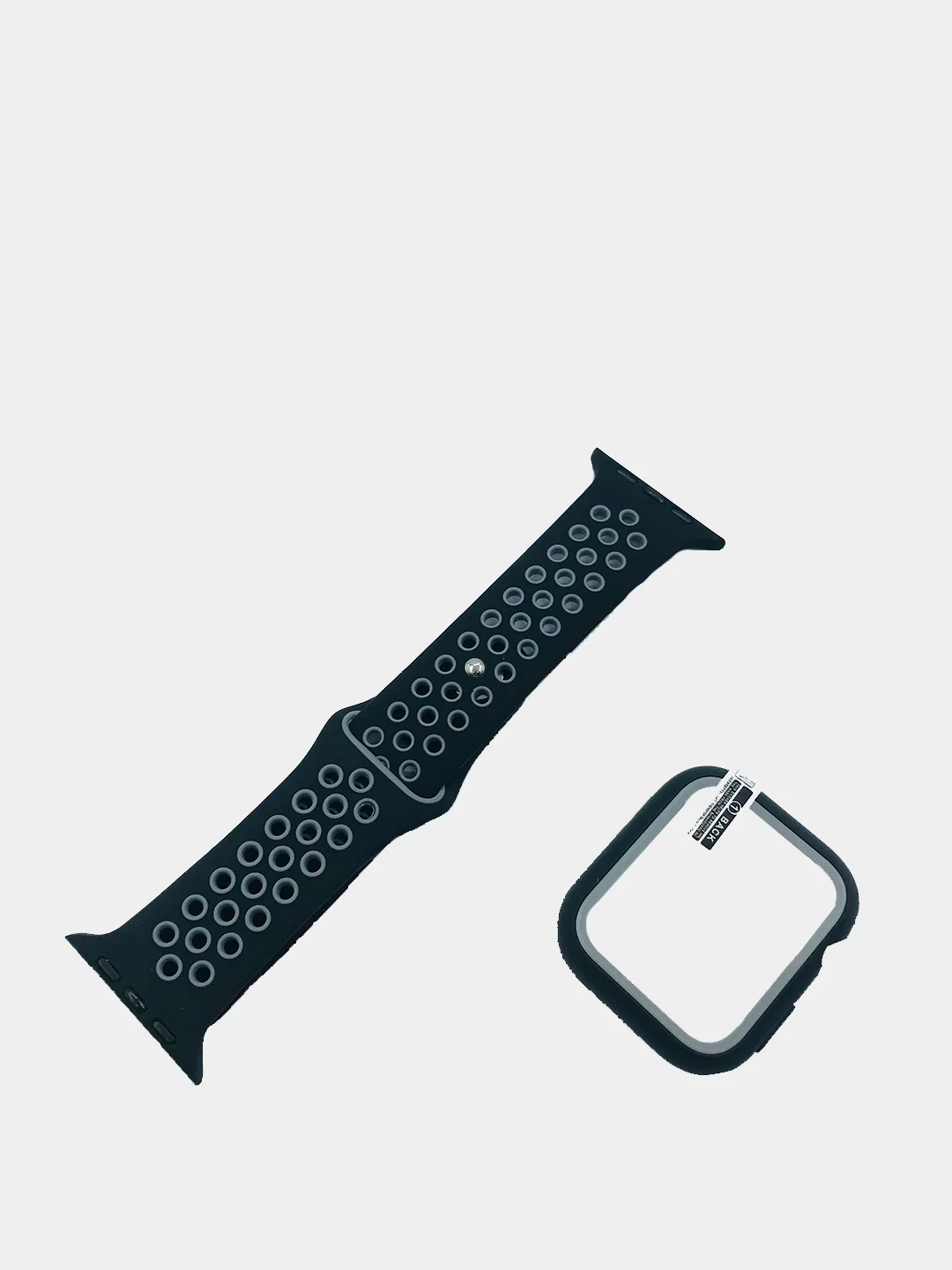 Тёмно-серый ремешок, бампер и стекло Apple Watch Classic 38 40 42 44 mm Series 1, 2, 3, 4, 5, 6, SE