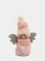 Розовый новогодняя игрушка подвеска "Ангел маленький"