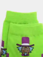 Салатовый носки высокие мужские унисекс с принтом мультфильм "Rick and Morty" носочки женские