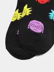 Черный носки высокие мужские унисекс с принтом мультфильм "Rick and Morty" носочки женские