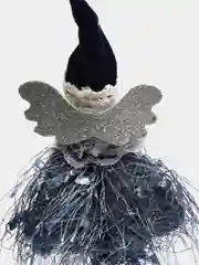 Синий новогодняя ёлочная игрушка подвеска "Ангелочки-куколки"