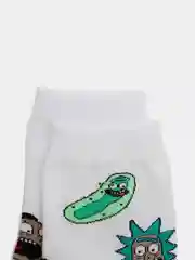 Белый носки высокие мужские унисекс с принтом мультфильм "Rick and Morty" носочки женские