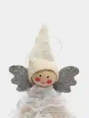 Белый новогодняя ёлочная игрушка подвеска "Ангелочки-куколки"