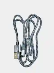 Серебряный кабель магнитный для зарядки телефона Lightning / micro-USB / Type-C