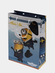 Minions 2. Пакет подарочный большой-2, 220*310*100 мм (3D дизайн)
