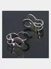 Серебряный зажим, 4,5 мм, 2 цвета, набор 2 штуки
