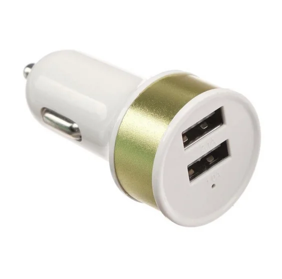 Автомобильное зарядное устройство, 2 USB, 2.1/1А, микс