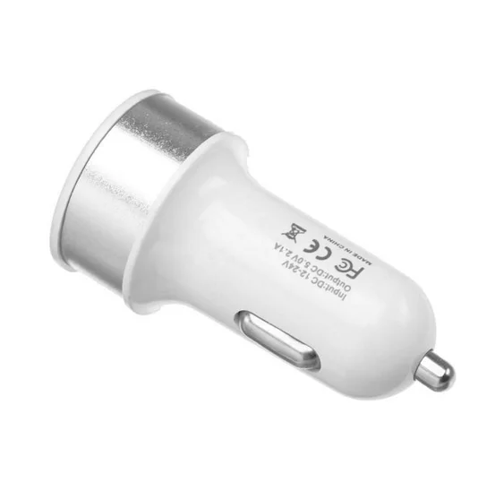 Автомобильное зарядное устройство, 2 USB, 2.1/1А, микс