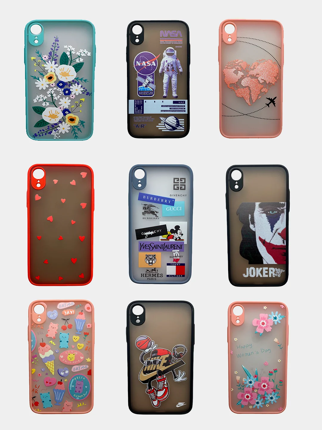 Матовый чехол для Iphone 7/8/SE, X, XR с рисунком
