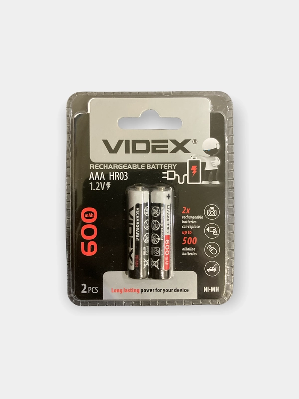 Аккумкляторы VIDEX HR3/AAA 600 mAh,VIDEX HR3/AAA 1000 mAh (2шт)