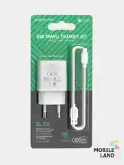 Черный сетевое зарядное устройство BOROFONE BA52A USB-Type-C/USB-Lightning(Apple Iphone)