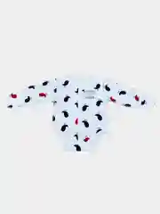 Красный боди с длинным рукавом и закрытыми ручками