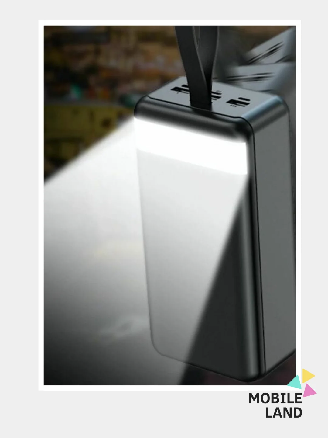Черный внешний аккумулятор Power Bank MAIMI Mi9 50000 mAh 3 USB +Type-C+micro+IOS, быстрый заряд