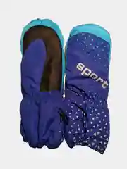 Синий варежки-краги болоневые утепленные 2-4 лет