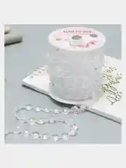 Бусы на нитях, 10 мм, 9 м, цвет прозрачный