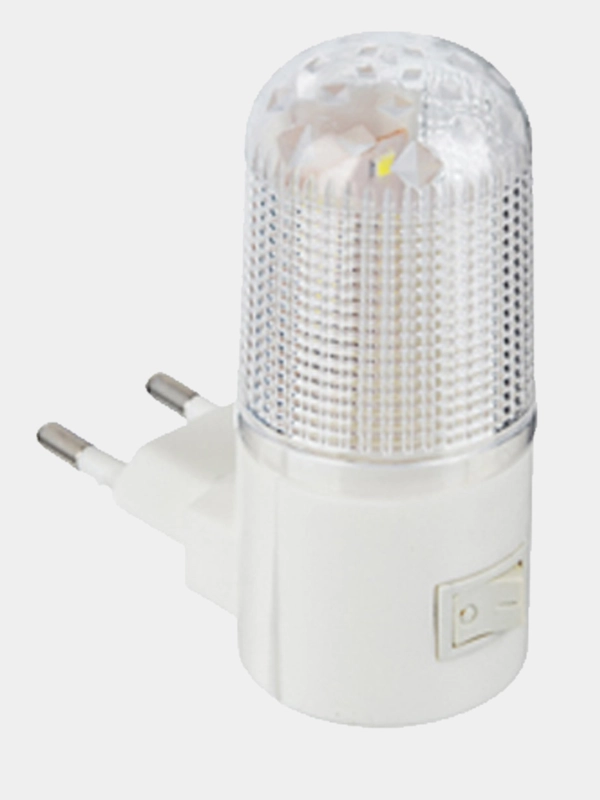 Ночник светодиодный с выключателем, 220-240 В, 0,5Вт, 8х7х3см, 4 LED, пластик