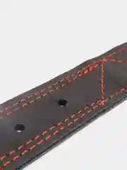 Черный ошейник для собак, из натуральной кожи двойной, особой прочности