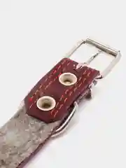 Фуксия ошейник для собак из натуральной кожи с ватином