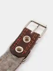 Коричневый ошейник для собак из натуральной кожи с ватином