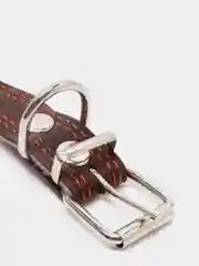 Коричневый ошейник для собак из натуральной кожи с ватином