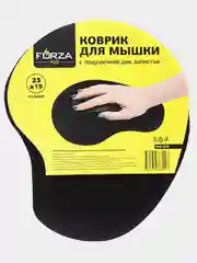 Коврик для мышки с подушечкой для запястья, 23х19см, резина, полиэстер