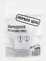Сетевое зарядное устройство "Эконом", 220В, 1,0А, пластик