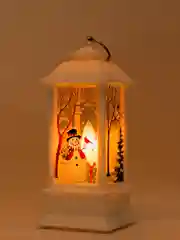 Белый новогодний фонарик/Рождественский фонарь/Светильник новогодний /Ночник /13 см