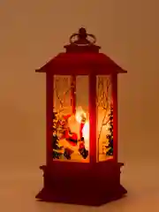 Красный новогодний фонарик/Рождественский фонарь/Светильник новогодний /Ночник /13 см