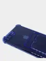 Фиолетовый чехол силиконовый с карманом на iPhone 7/8 Plus, 11, 12, 13, Pro, Pro Max
