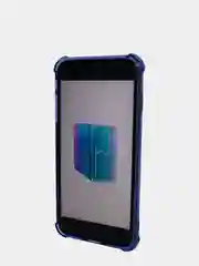 Фиолетовый чехол силиконовый с карманом на iPhone 7/8 Plus, 11, 12, 13, Pro, Pro Max