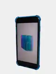Синий чехол силиконовый с карманом на iPhone 7/8 Plus, 11, 12, 13, Pro, Pro Max