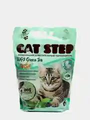 Соевый комкующийся наполнитель с ароматом зеленого чая Cat Step Tofu green tea, 6 л