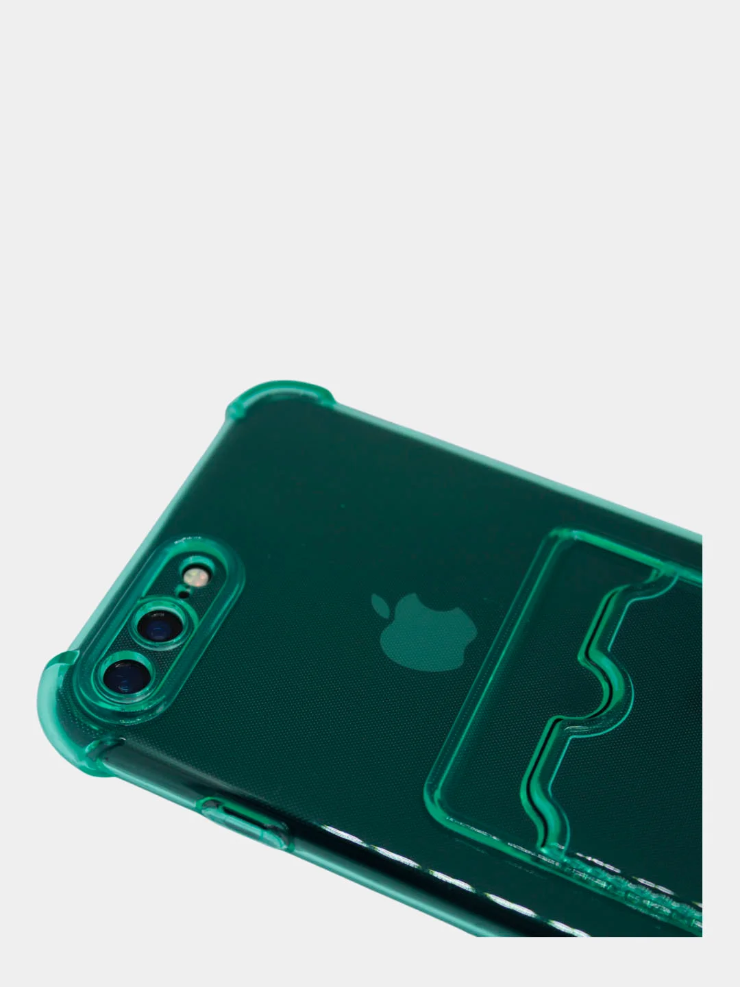 Лесной зеленый чехол силиконовый с карманом на iPhone 7/8 Plus, 11, 12, 13, Pro, Pro Max