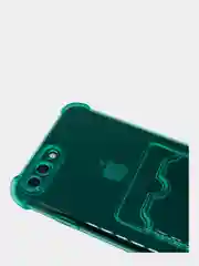 Лесной зеленый чехол силиконовый с карманом на iPhone 7/8 Plus, 11, 12, 13, Pro, Pro Max