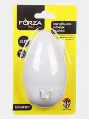 Ночник в розетку с выключателем, 3LED-одноцветный, пластик, 5х9х6,5 см, 220-240 В, 0,1 Вт