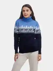 Красный свитер с оленями новогодний. Унисекс. WORLD WOOLLY