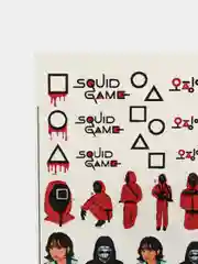 Наклейки для ногтей, слайдеры для маникюра и педикюра Игра в кальмара Squid Game