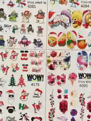 N27 Набор слайдеров формат А4 I am WoW Новый год, елки, Дед Мороз,Санта,снеговики,животные