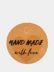 Бирка крафт "Hand made with love", набор 100шт
