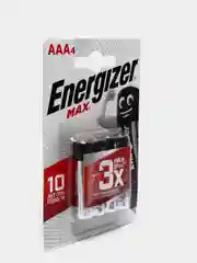 Батарейки Energizer Alkaline "Max", тип ААA, LR03, 4 штуки