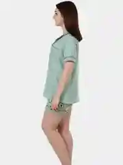 Пижама женская с шортами и рубашкой