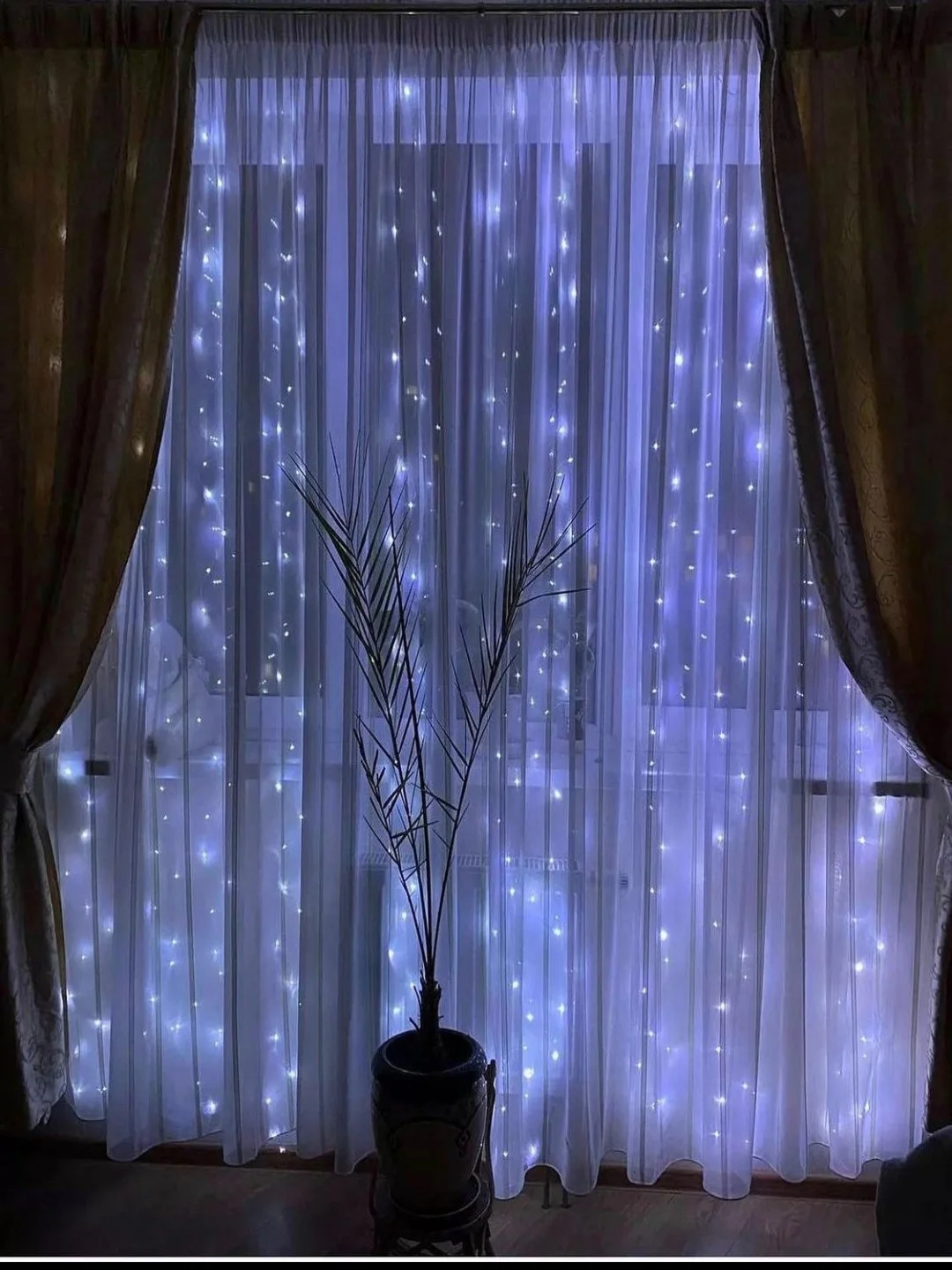 Белый новогодняя светодиодная гирлянда-занавес, 3х2 м, 320 LED