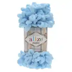 Голубой пряжа Alize Puffy